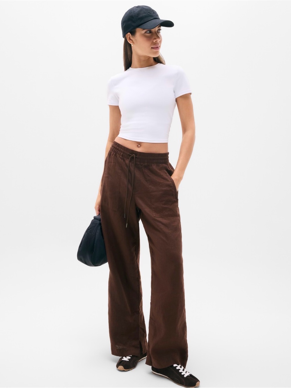 NWOT Athleta Retreat Linen Wide Leg Woodland Pant Size 2X
